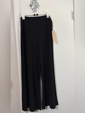 Susan Lawrence Black Wide Leg Pants large new